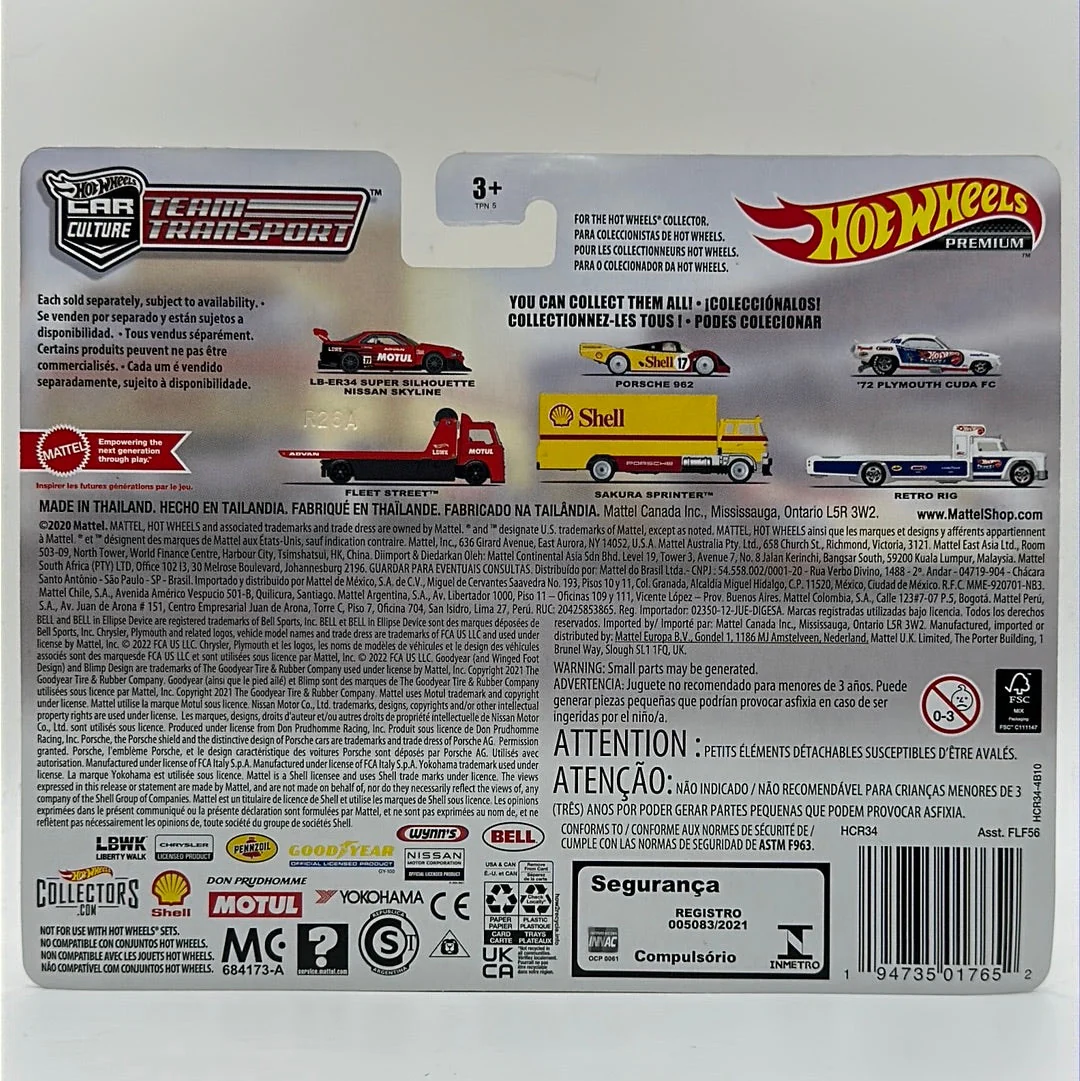 Porsche 962 SHELL Team Transport #44 Hotwheels Car Culture - Image 2