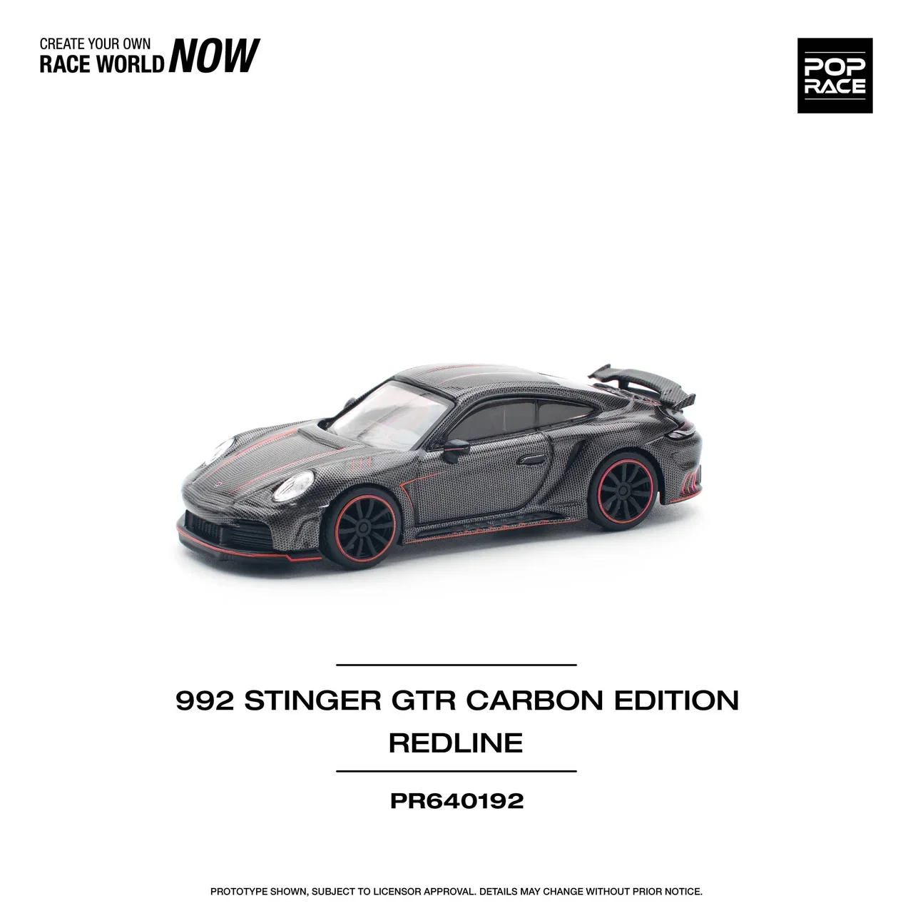 Porsche 992 Stinger GTR Carbon Edition Redline - Pop Race 1:64 - Image 2