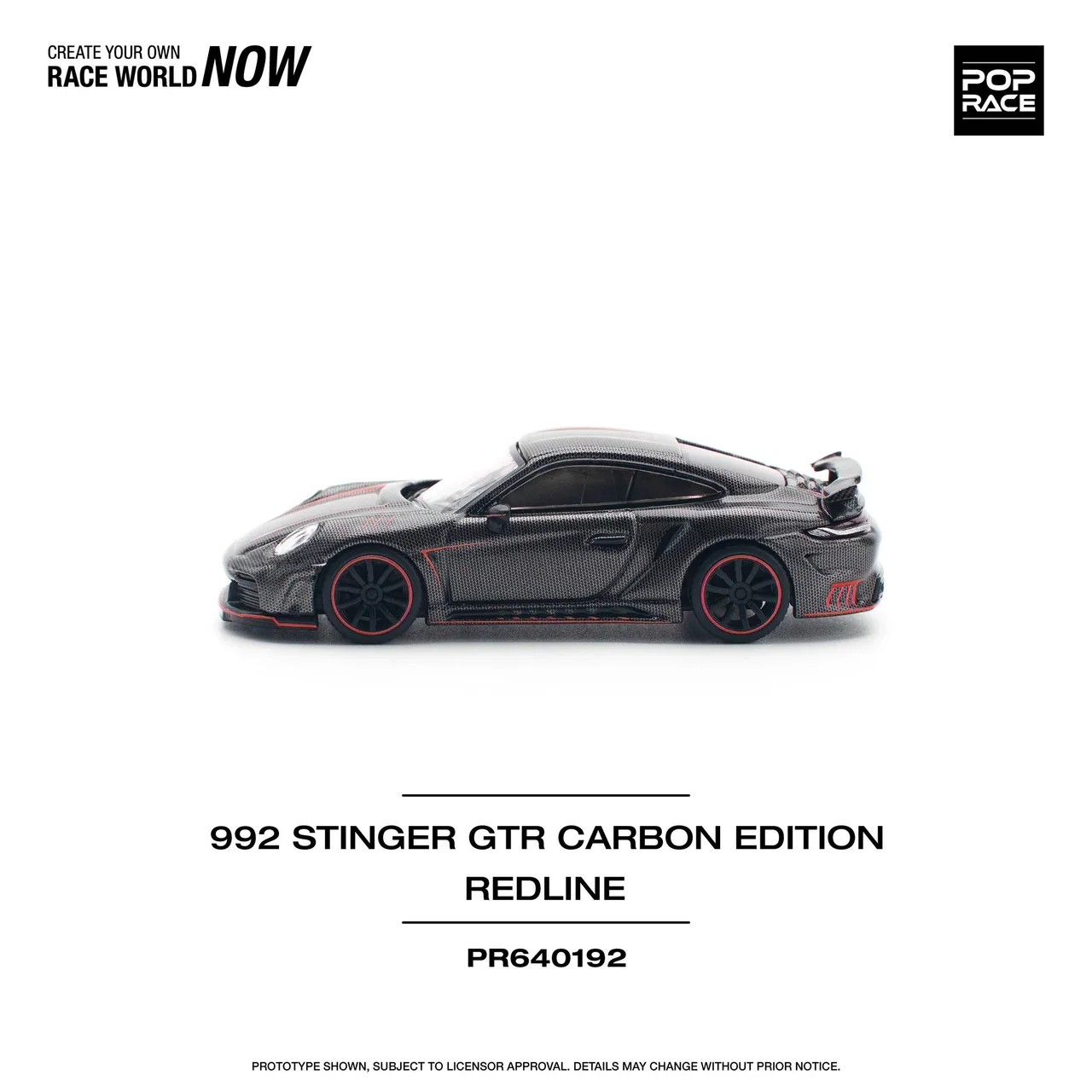 Porsche 992 Stinger GTR Carbon Edition Redline - Pop Race 1:64 - Image 4