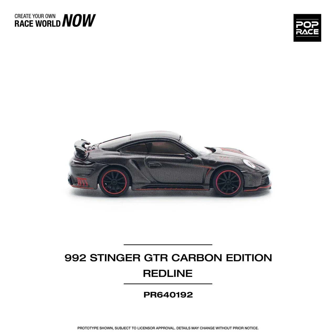 Porsche 992 Stinger GTR Carbon Edition Redline - Pop Race 1:64 - Image 5