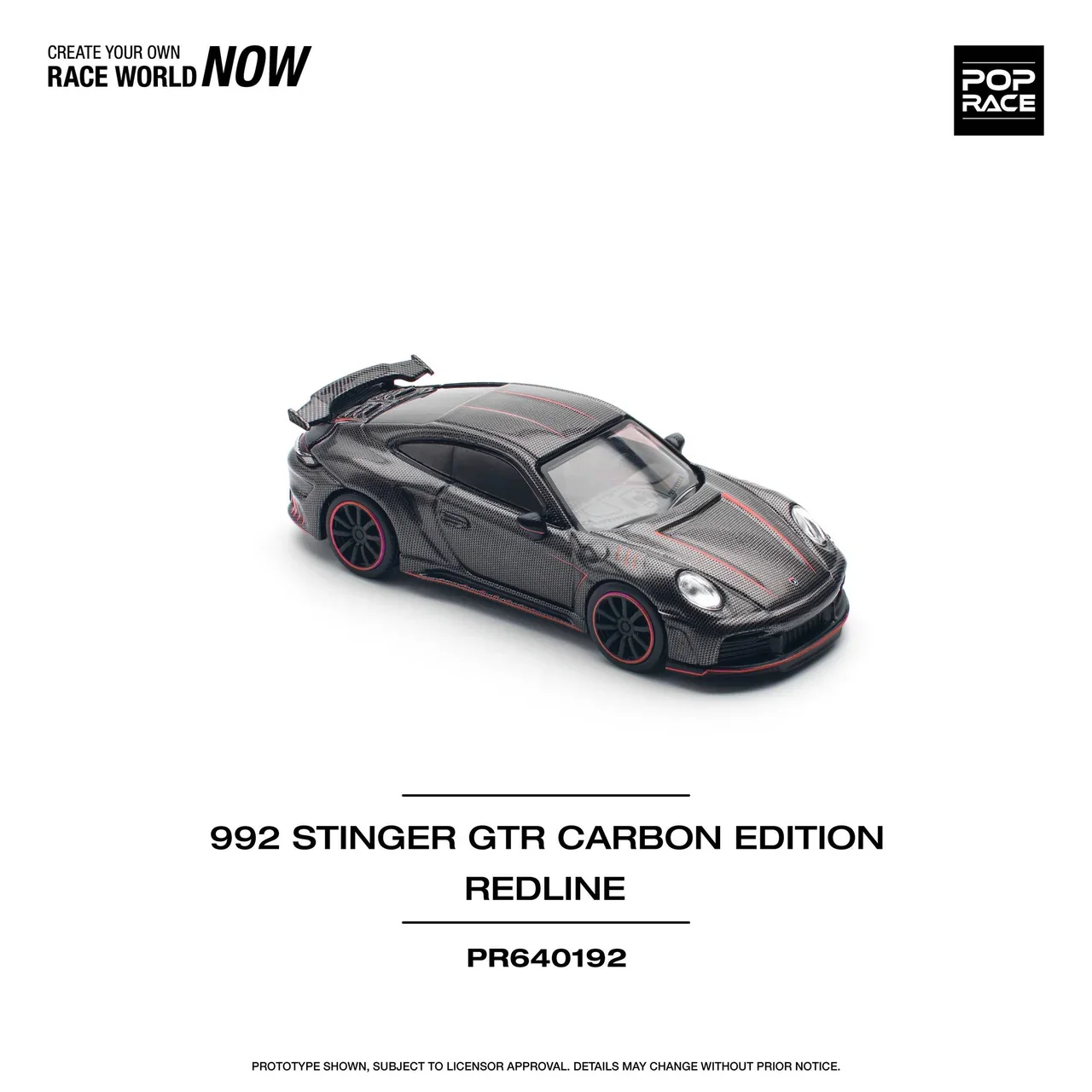 Porsche 992 Stinger GTR Carbon Edition Redline - Pop Race 1:64 - Image 6