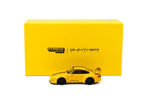 Porsche Gunther Werks 993 Yellow w/Black stripes TARMAC WORKS - Image 2