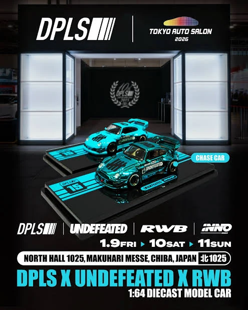 Porsche RWB 993 & Porsche RWB 964 Blue & Pink Set of 2 | Chance of Chase | 2026 Tokyo Autosalon Japan - INNO64 x DPLS x UNDEFEATED - Image 2