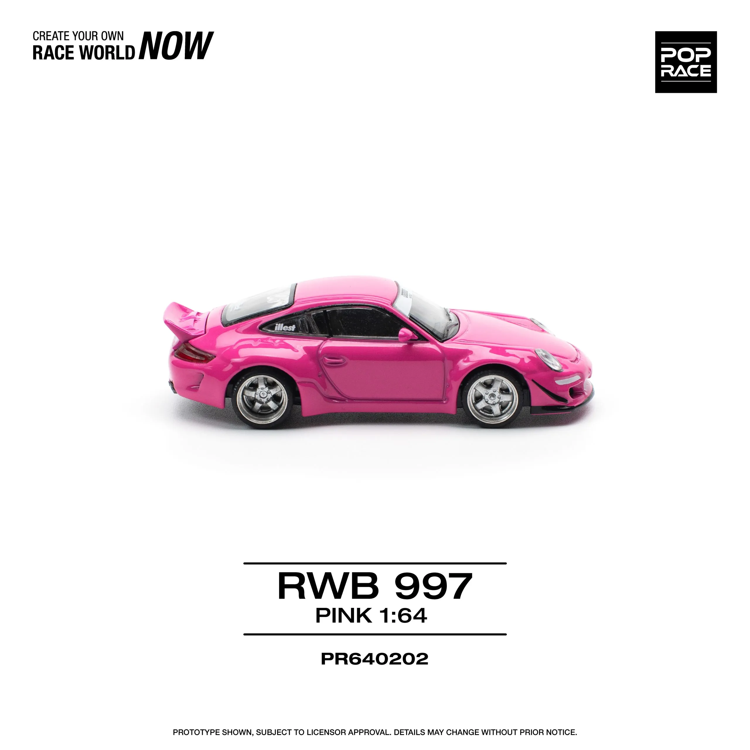 Porsche RWB 997 Pink POP RACE 1:64 - Image 2