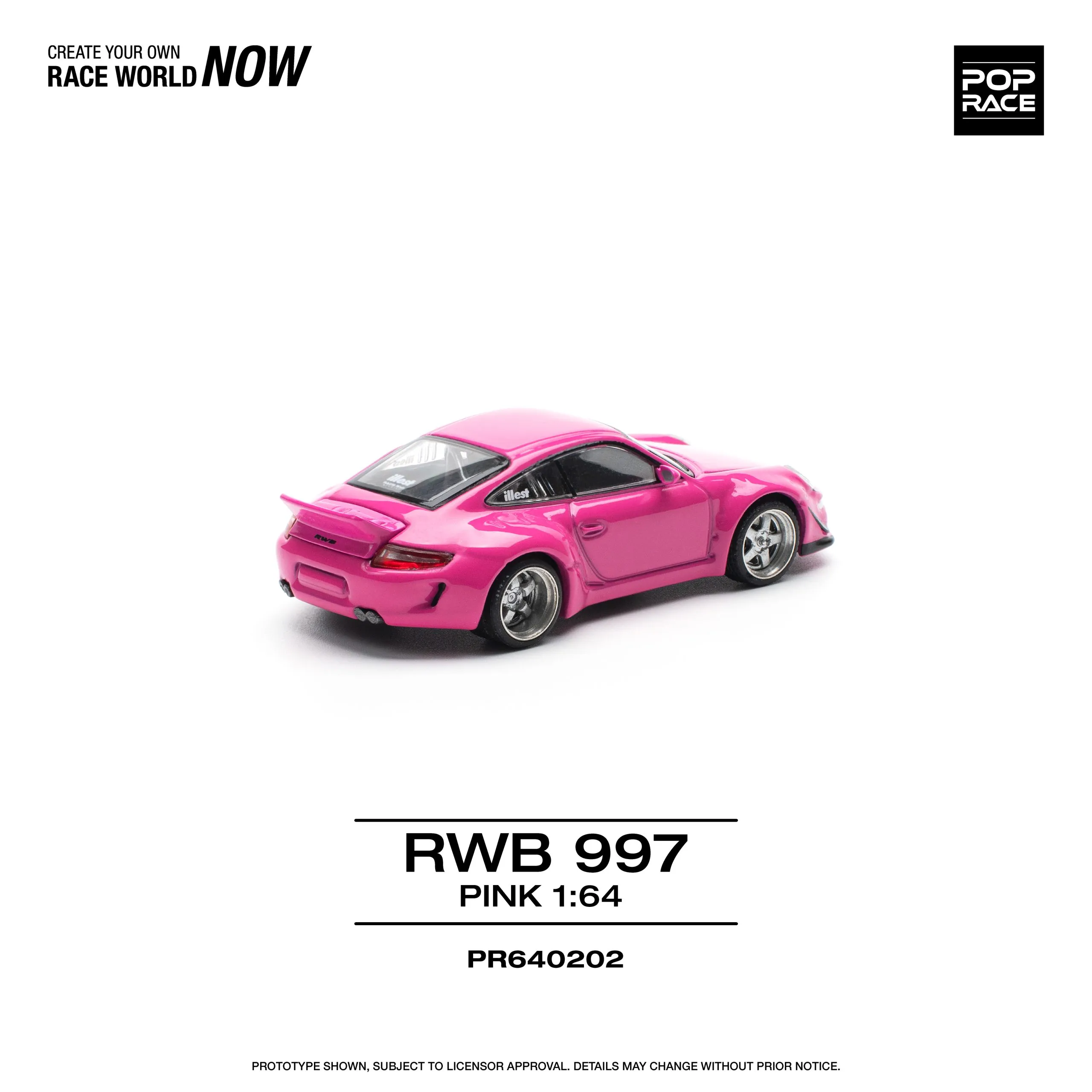 Porsche RWB 997 Pink POP RACE 1:64 - Image 3