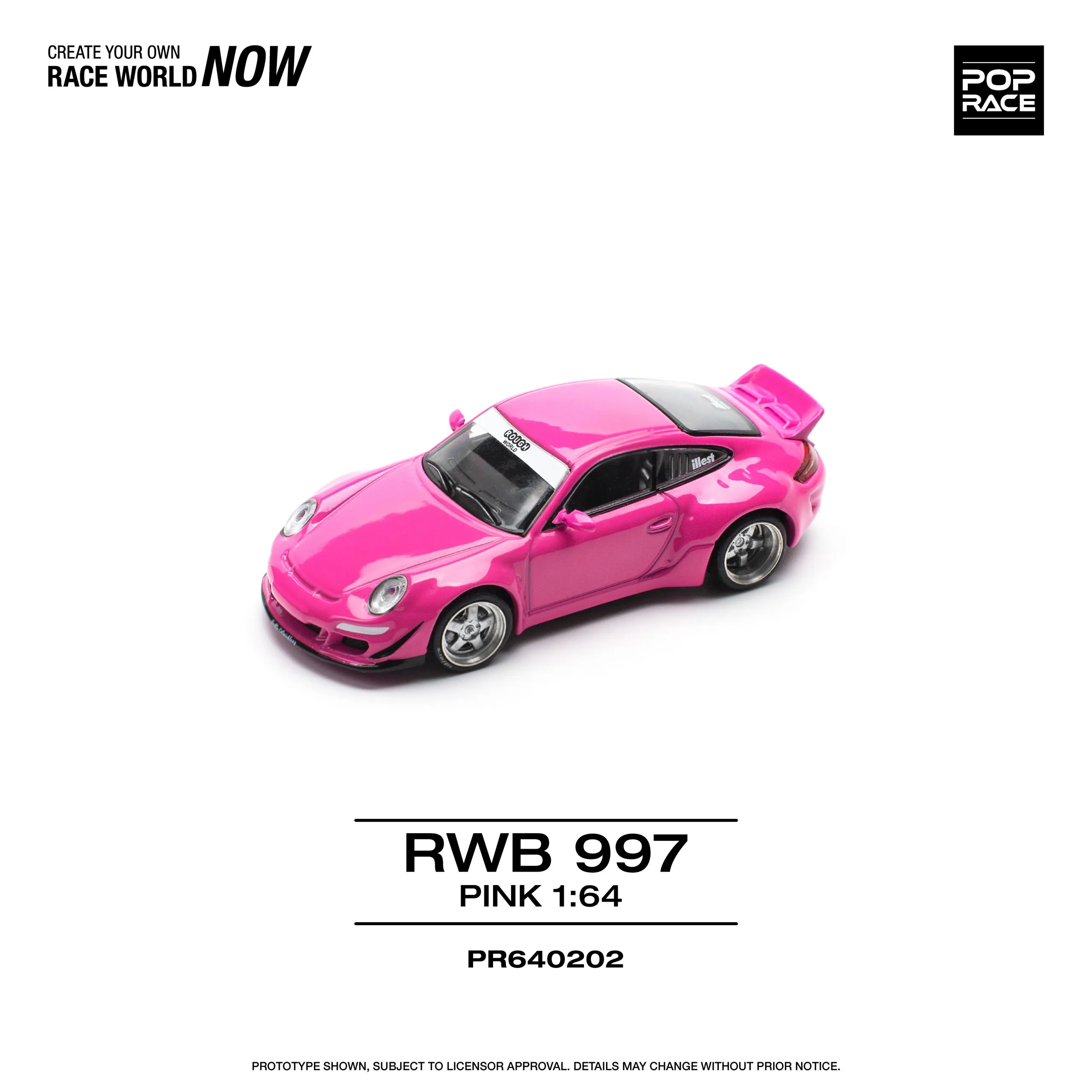 Porsche RWB 997 Pink POP RACE 1:64 - Image 4