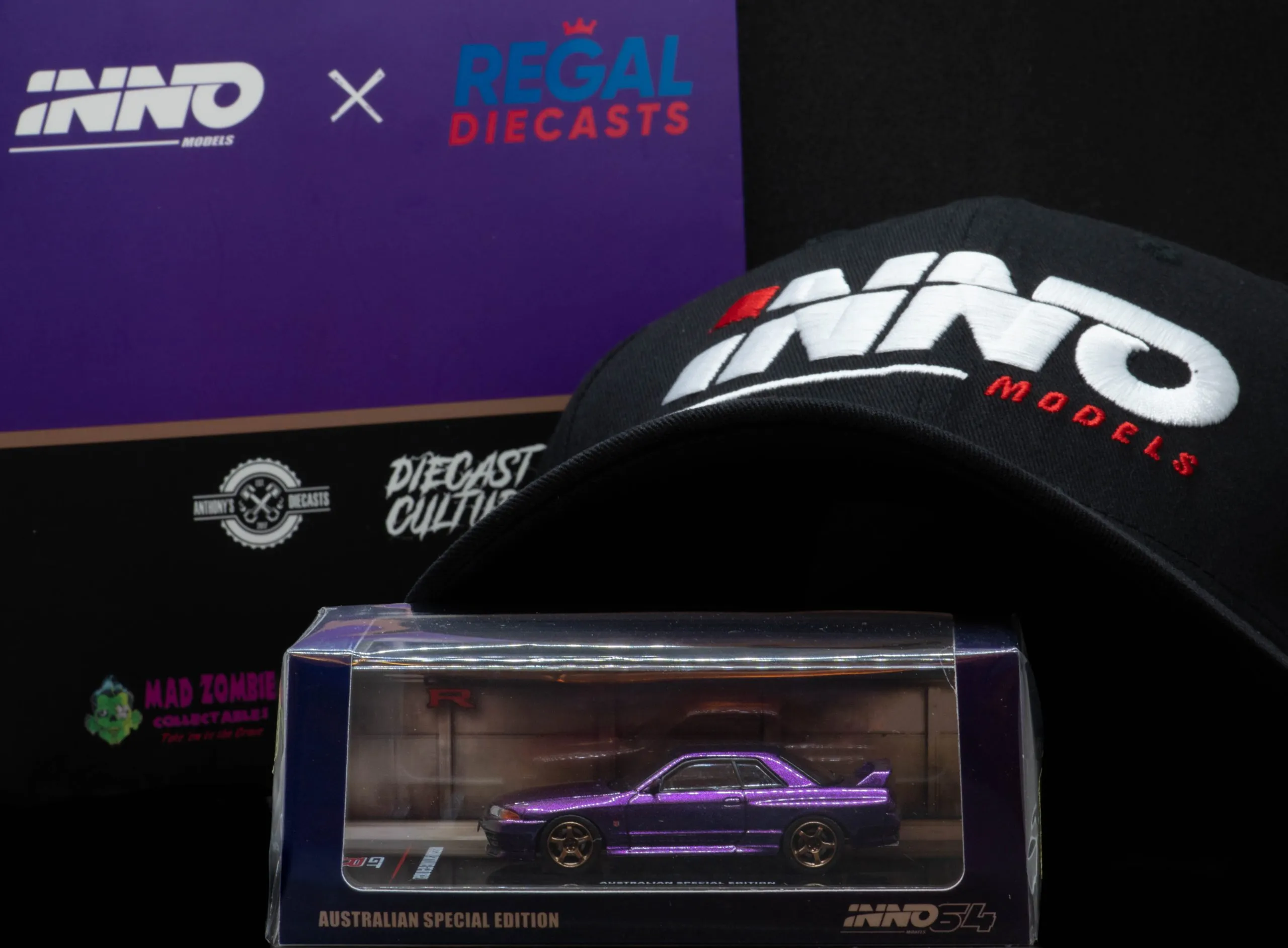 (In-stock) Easter Event Special Model: Nissan Skyline GT-R R32 Inno64 (Chameleon Purple) w/ FREE CAP - Image 6