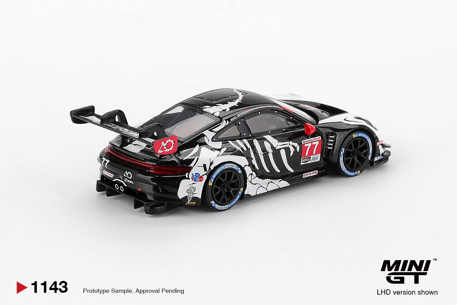 Porsche 911 GT3 R #77 AO Racing 2025 IMSA  Petit Le Mans MINIGT 1:64 - Image 3