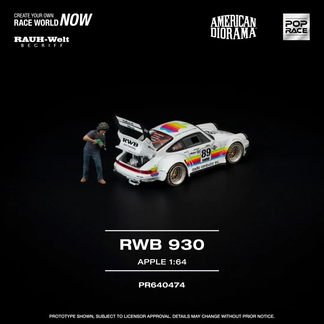 (PRE-ORDER) RWB Porsche 930 Apple With Figure - Pop Race - Image 2