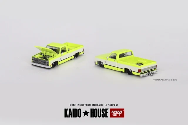 Chevrolet Silverado KAIDO (Flo Yellow) V1 KHMG112 Kaido House x MINIGT - Image 2
