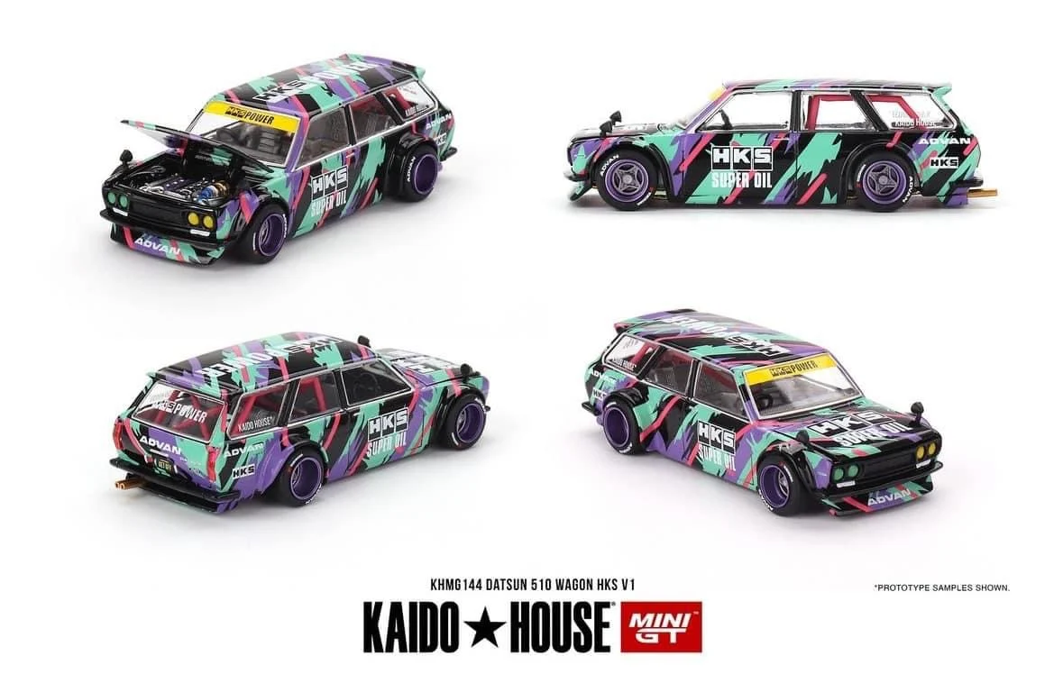 Datsun 510 Wagon HKS V1 -  Kaido House x Mini GT 1:64