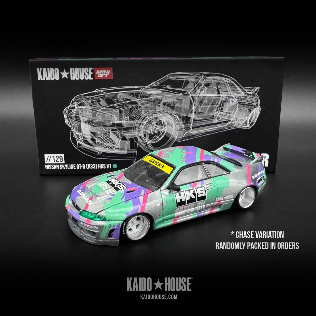 Nissan Skyline GT-R (R33) HKS V1 - Kaido House x Mini GT 1:64 - Image 2