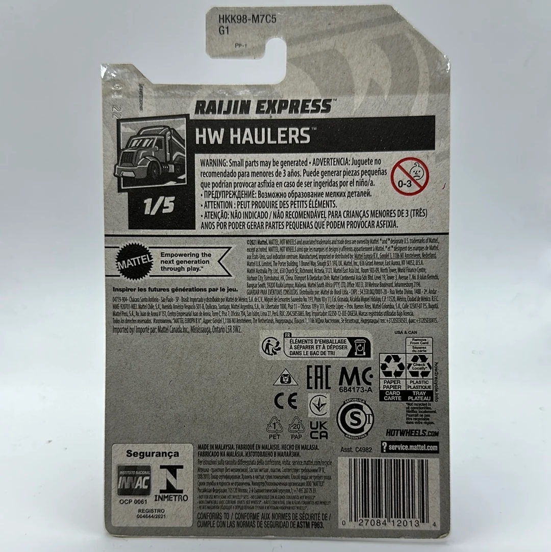 Rajin Express *TH* Treasure Hunt - HW Haulers 1/5 Hotwheels Mainline 10/250 (cracked blister) - Image 2