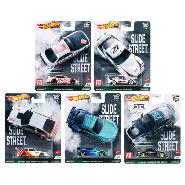 Slide Street Complete Set 1-5 Car Culture Hotwheels Premium 2021