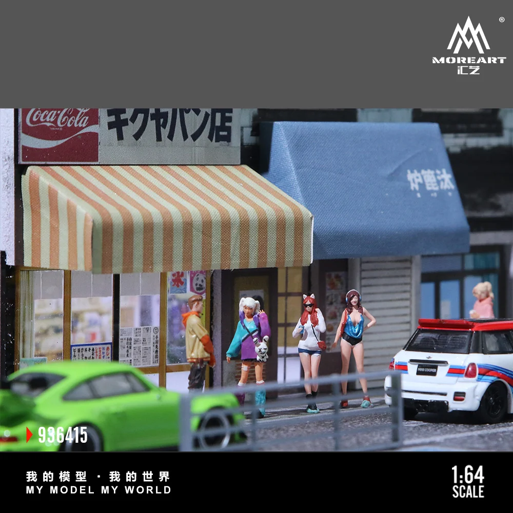 Street Bakery Scene Diorama w/LED lights Morearts 1:64 - Image 3