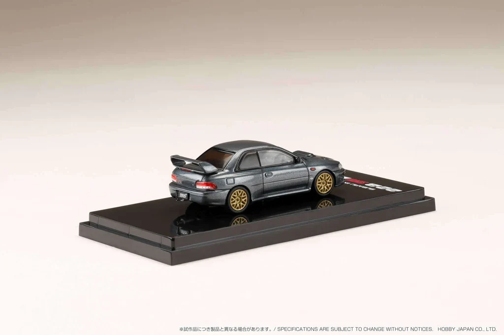 SUBARU IMPREZA 22B STI (GC8) W/EJ22 ENGINE DISPLAY (GREY) HOBBY JAPAN 1:64 - Image 4
