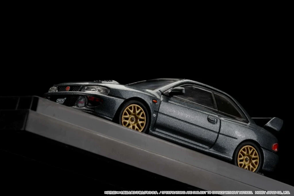 SUBARU IMPREZA 22B STI (GC8) W/EJ22 ENGINE DISPLAY (GREY) HOBBY JAPAN 1:64 - Image 7