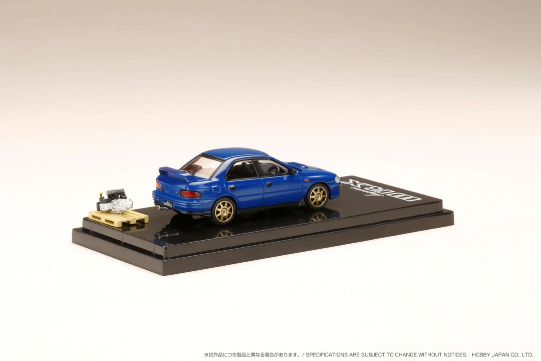 SUBARU IMPREZA WRX (GC8) 1992 w/Engine Display (Sport Blue) - Hobby Japan - Image 2