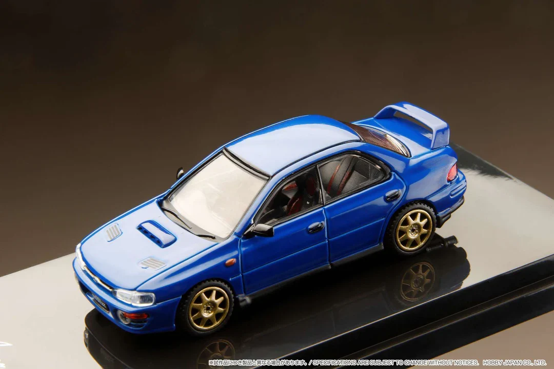 SUBARU IMPREZA WRX (GC8) 1992 w/Engine Display (Sport Blue) - Hobby Japan - Image 4