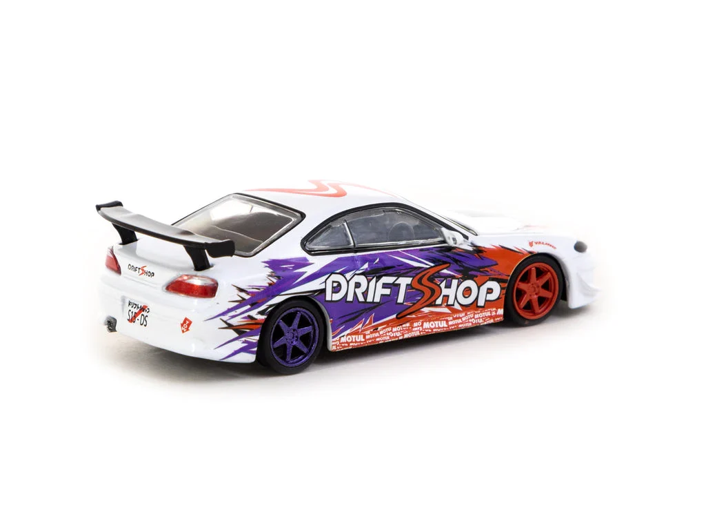 Tarmac Works VERTEX Nissan Silvia (S15) Driftshop 1:64 Scale - Image 3