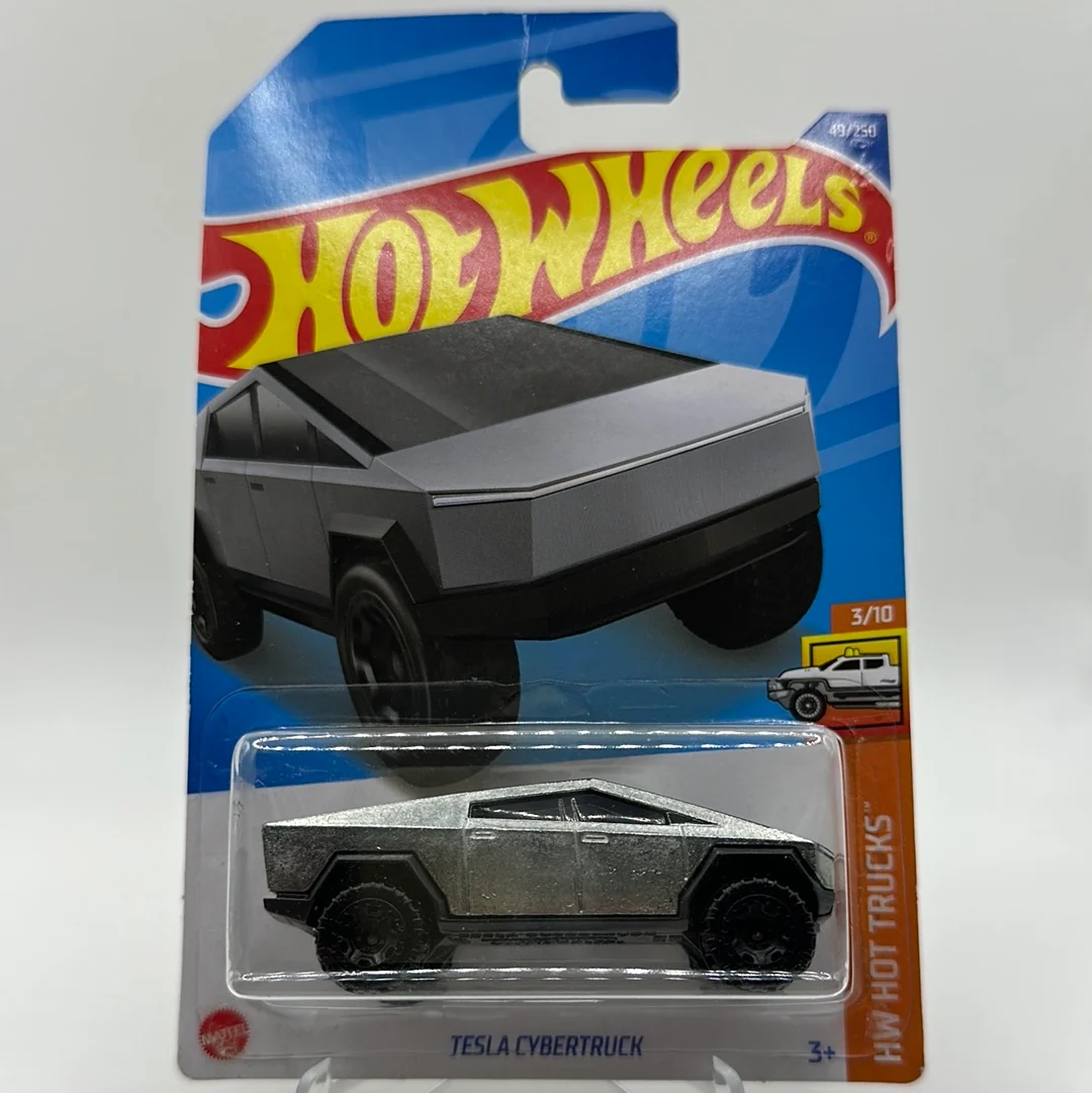 Tesla Cybertruck - HW Hot Trucks 3/10 Hotwheels Mainline 49/250 *CREASED HOOK*