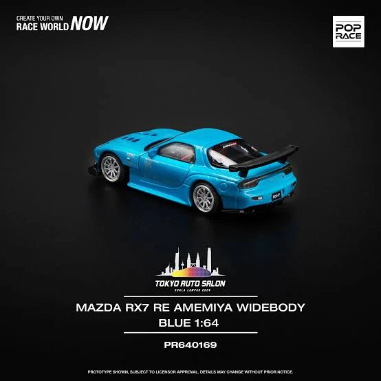 Tokyo Auto Salon KL 2024 Mazda RX7 RE Amemiya Widebody Blue PR640169 POP RACE - Image 2