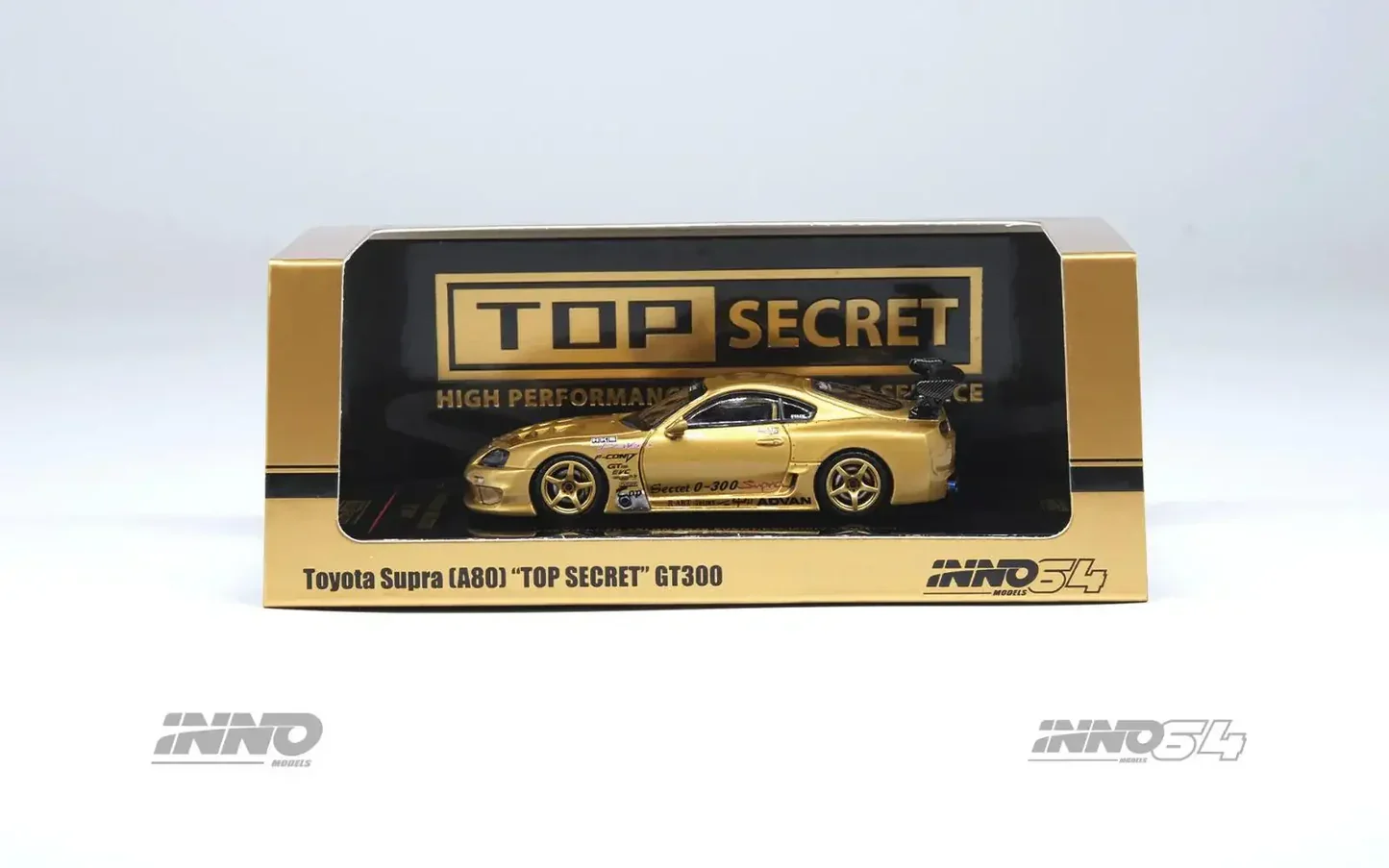 Top Secret GT300 Toyota Supra A80 Gold *EXCLUSIVE* TAS 2025 - Inno64 1:64 - Image 3