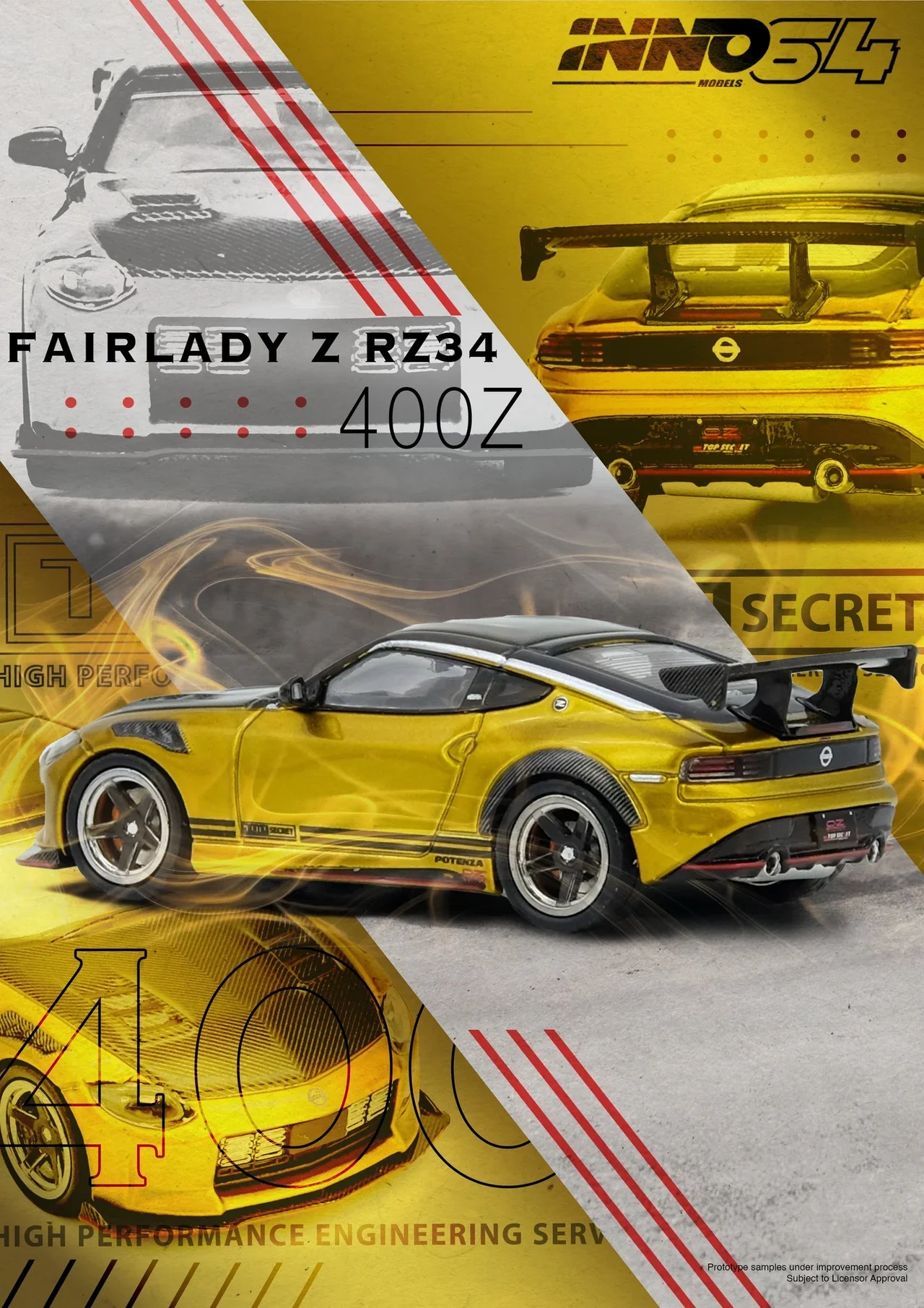 Top Secret Nissan Fairlady Z (RZ34) Gold – Inno64