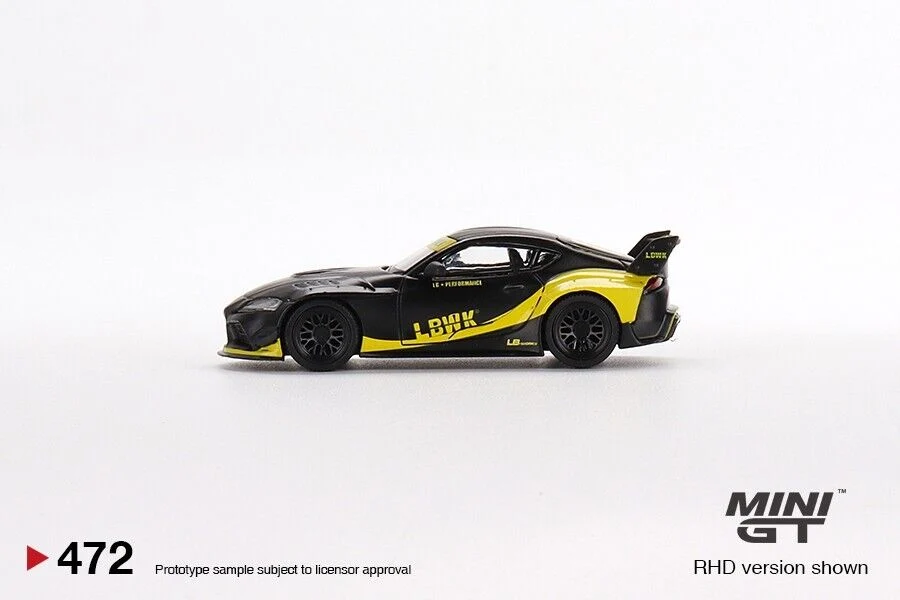 Toyota GR Supra LBWK (Matte Black) Scale 1:64 Mini GT - Image 2