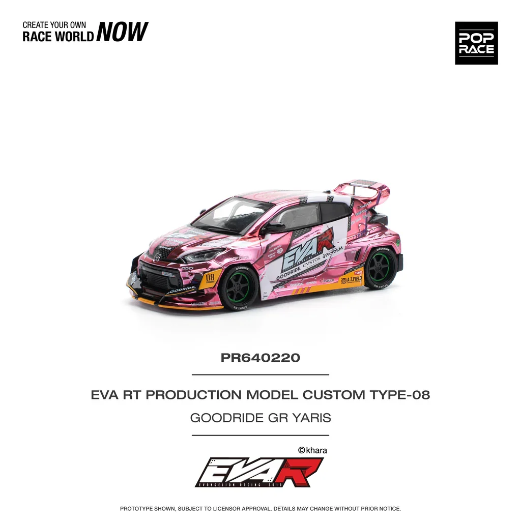 TOYOTA GR YARIS PANDEM ROCKET BUNNY - PINK EVA RT TYPE-08 POP RACE 1:64 - Image 3