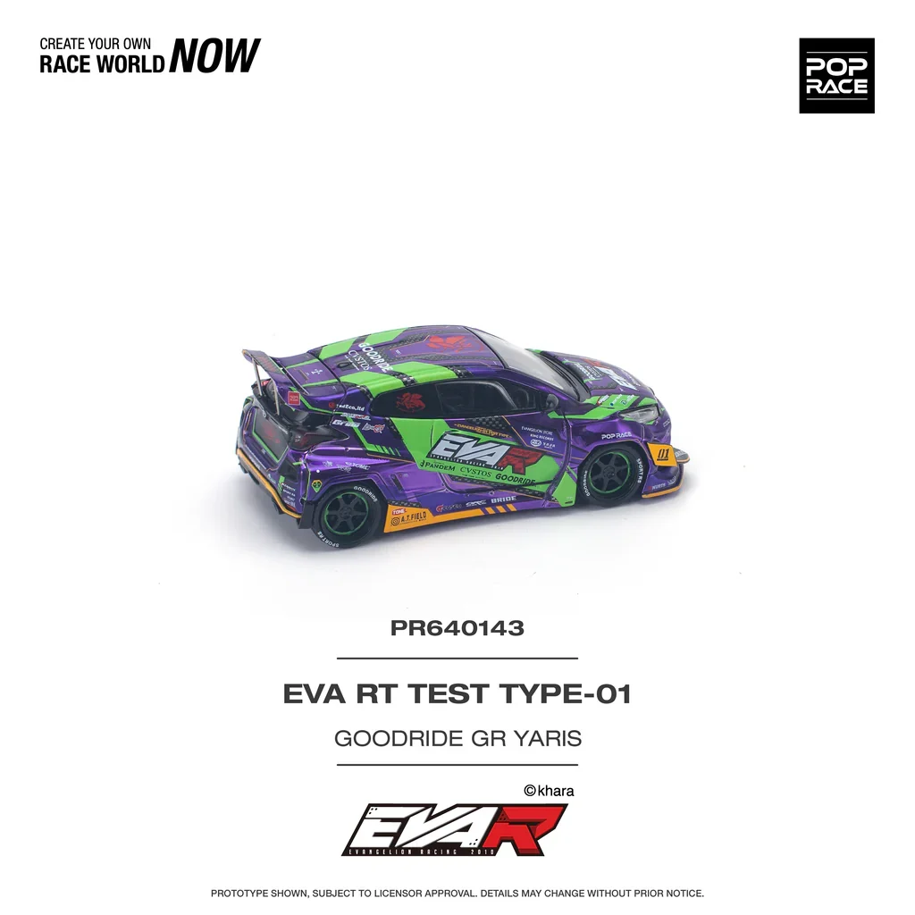 TOYOTA GR YARIS PANDEM ROCKET BUNNY - PURPLE EVA RT TYPE-08 POP RACE 1:64 - Image 3
