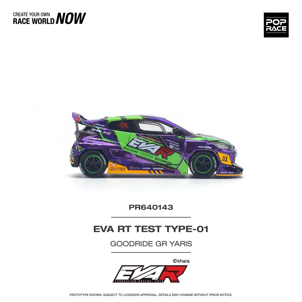 TOYOTA GR YARIS PANDEM ROCKET BUNNY - PURPLE EVA RT TYPE-08 POP RACE 1:64 - Image 4
