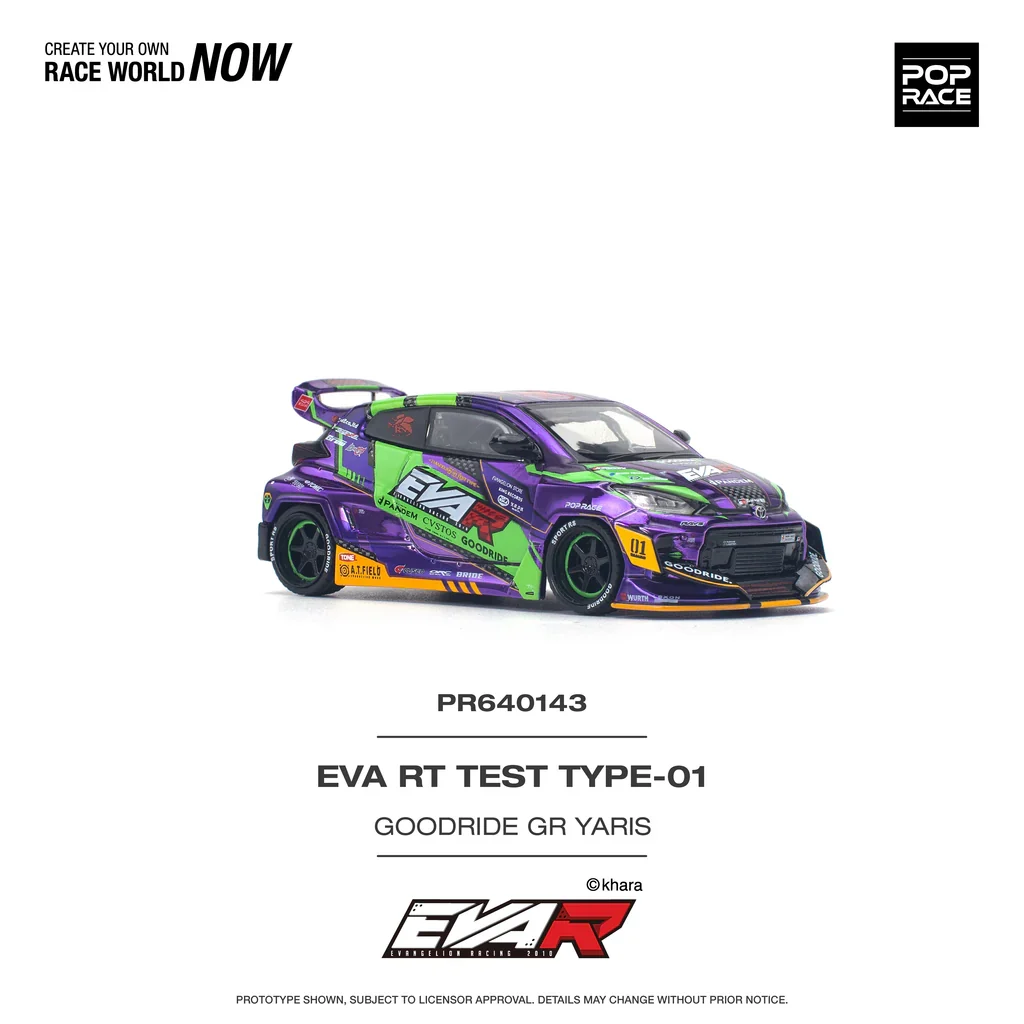 TOYOTA GR YARIS PANDEM ROCKET BUNNY - PURPLE EVA RT TYPE-08 POP RACE 1:64 - Image 6