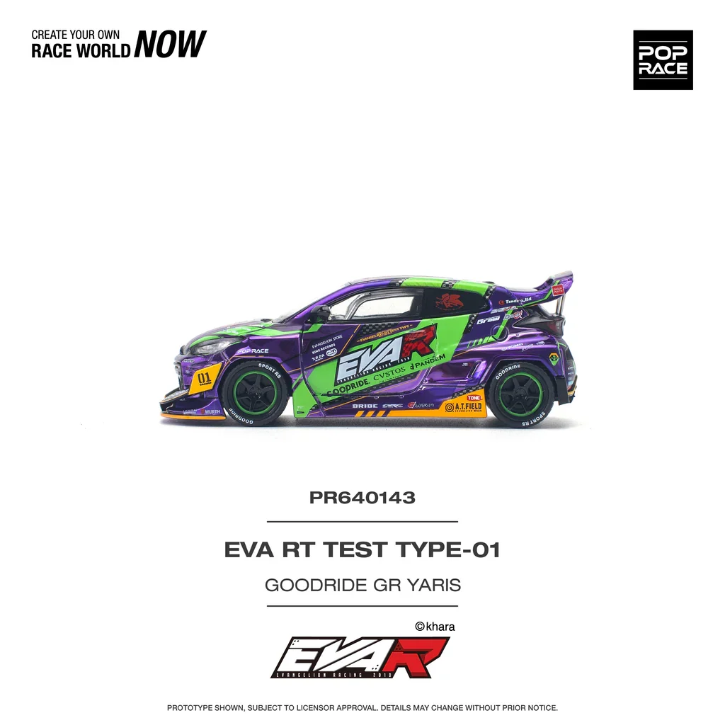 TOYOTA GR YARIS PANDEM ROCKET BUNNY - PURPLE EVA RT TYPE-08 POP RACE 1:64 - Image 8