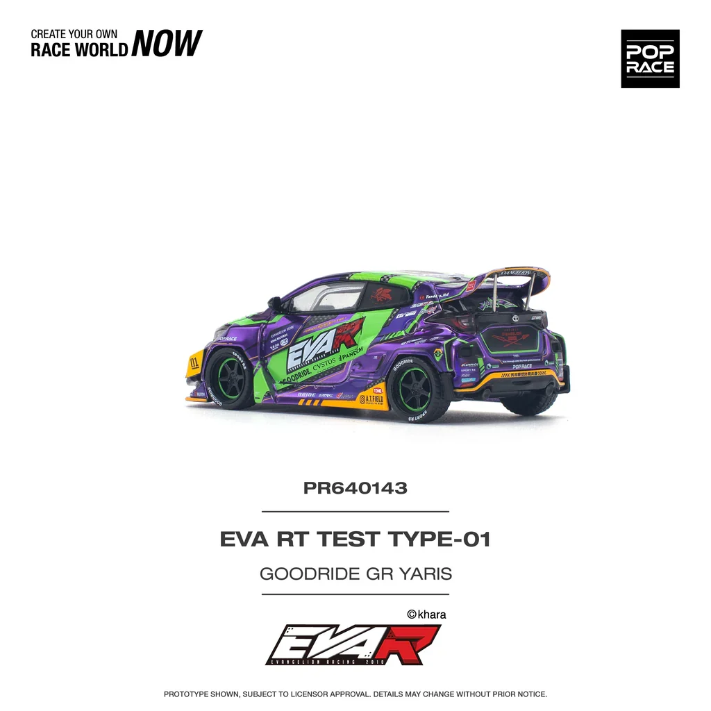 TOYOTA GR YARIS PANDEM ROCKET BUNNY - PURPLE EVA RT TYPE-08 POP RACE 1:64 - Image 9