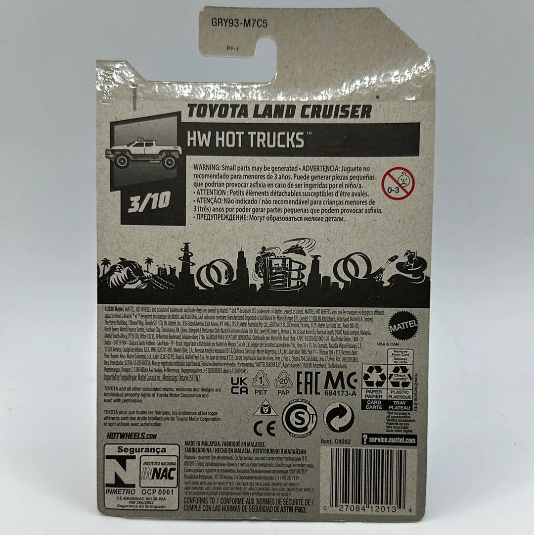 Toyota Land Cruiser HW Hot Trucks 3/10 Hotwheels 202/250 Mainline - Image 2