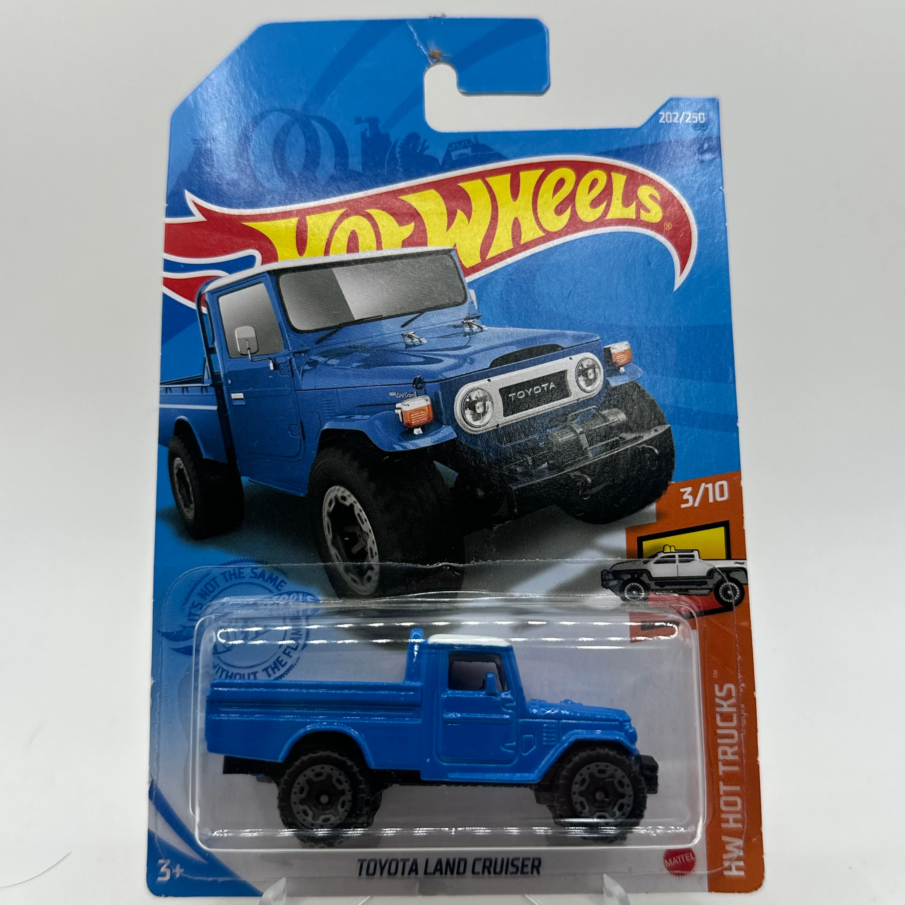Toyota Land Cruiser - HW Hot Trucks 3/10 Hotwheels Mainline 202/250 *Creased hook*