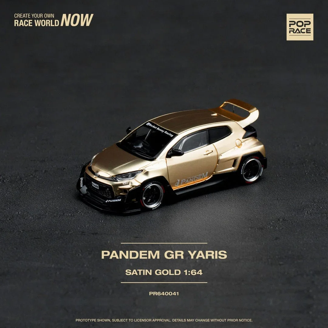 Toyota Pandem GR Yaris Satin Gold Pop Race 1:64 scale - Image 2
