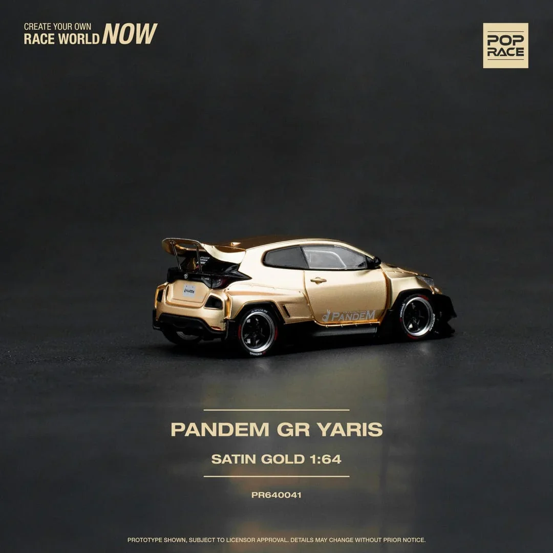 Toyota Pandem GR Yaris Satin Gold Pop Race 1:64 scale - Image 3