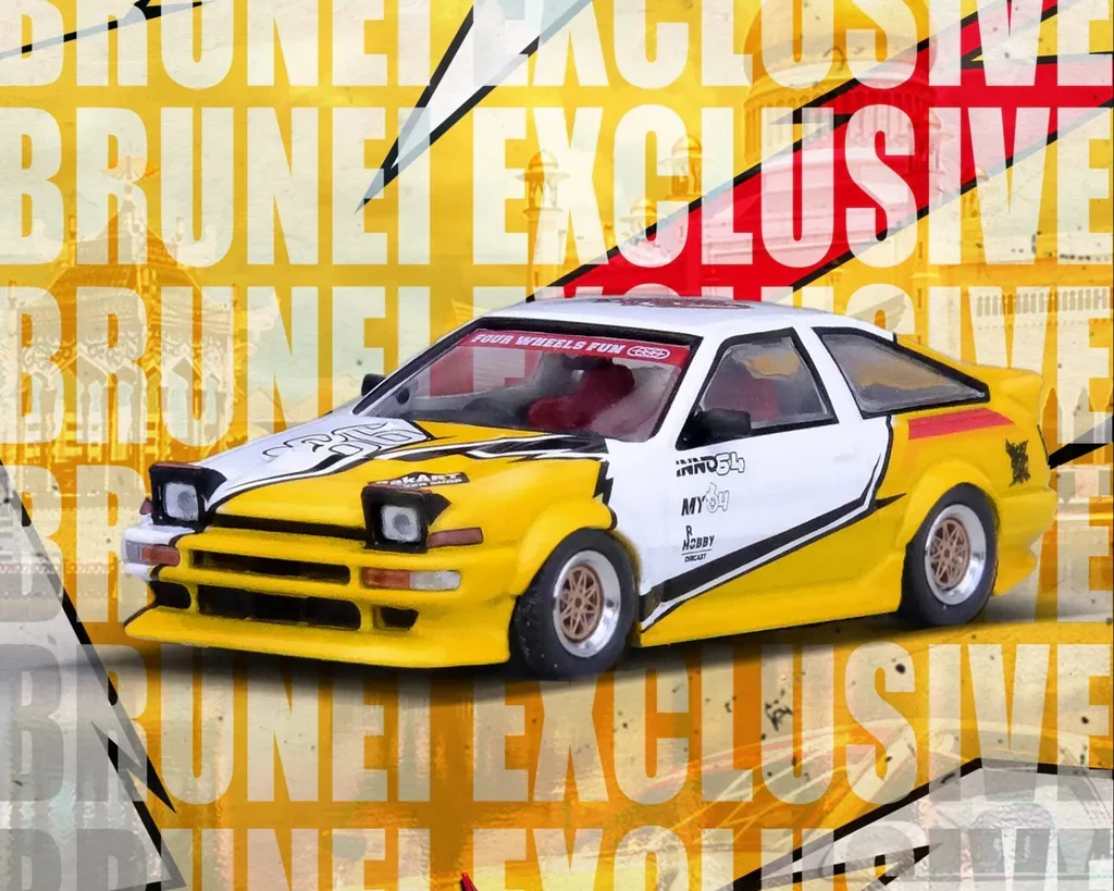 TOYOTA SPRINTER TRUENO AE86 COROLLA BRUNEI DIECAST KUSTOM SHOW INNO64 1:64 - Image 2