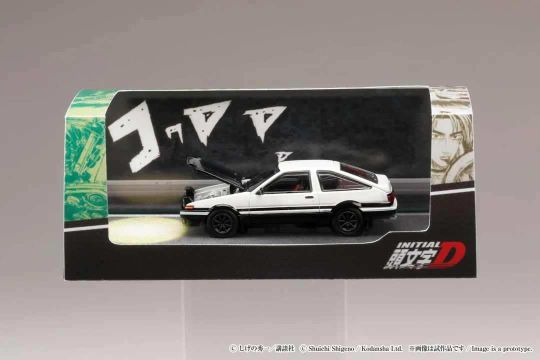 TOYOTA SPRINTER TRUENO GT APEX (AE86) / INITIAL D ENGINE MOUNTED MODEL VS TOMOYUKI TACHI - HOBBY JAPAN 1:64 - Image 2