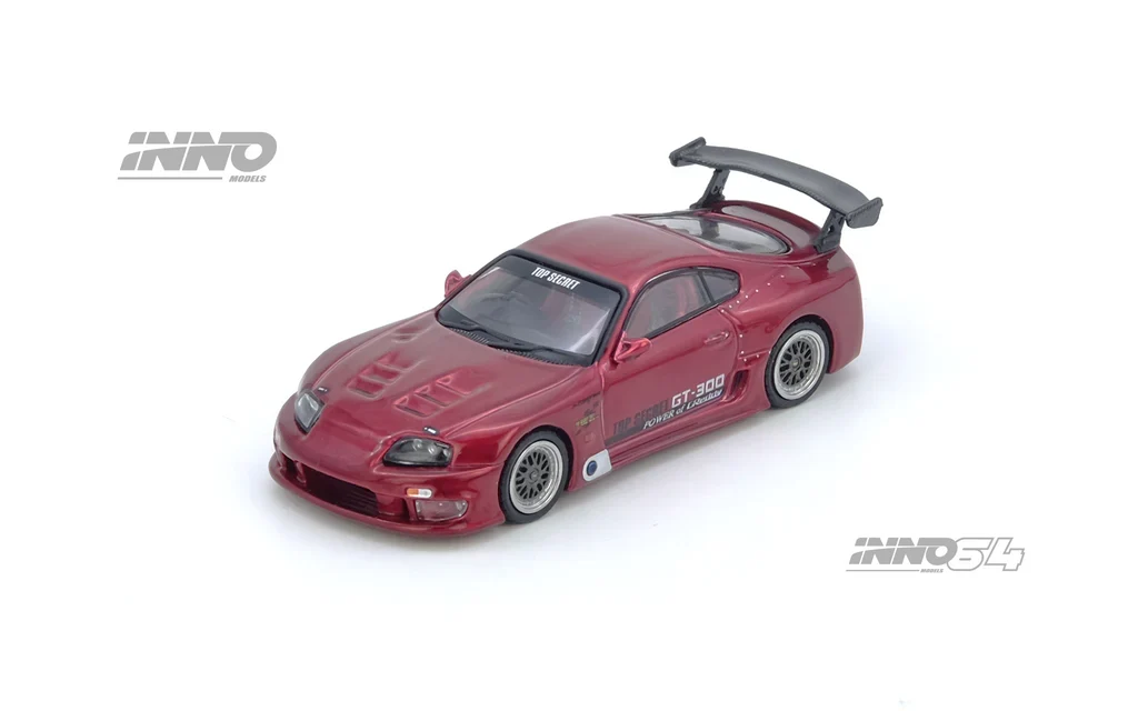 TOYOTA SUPRA (A80) TOP SECRET GT300 RED INNO64 1:64 - Image 3