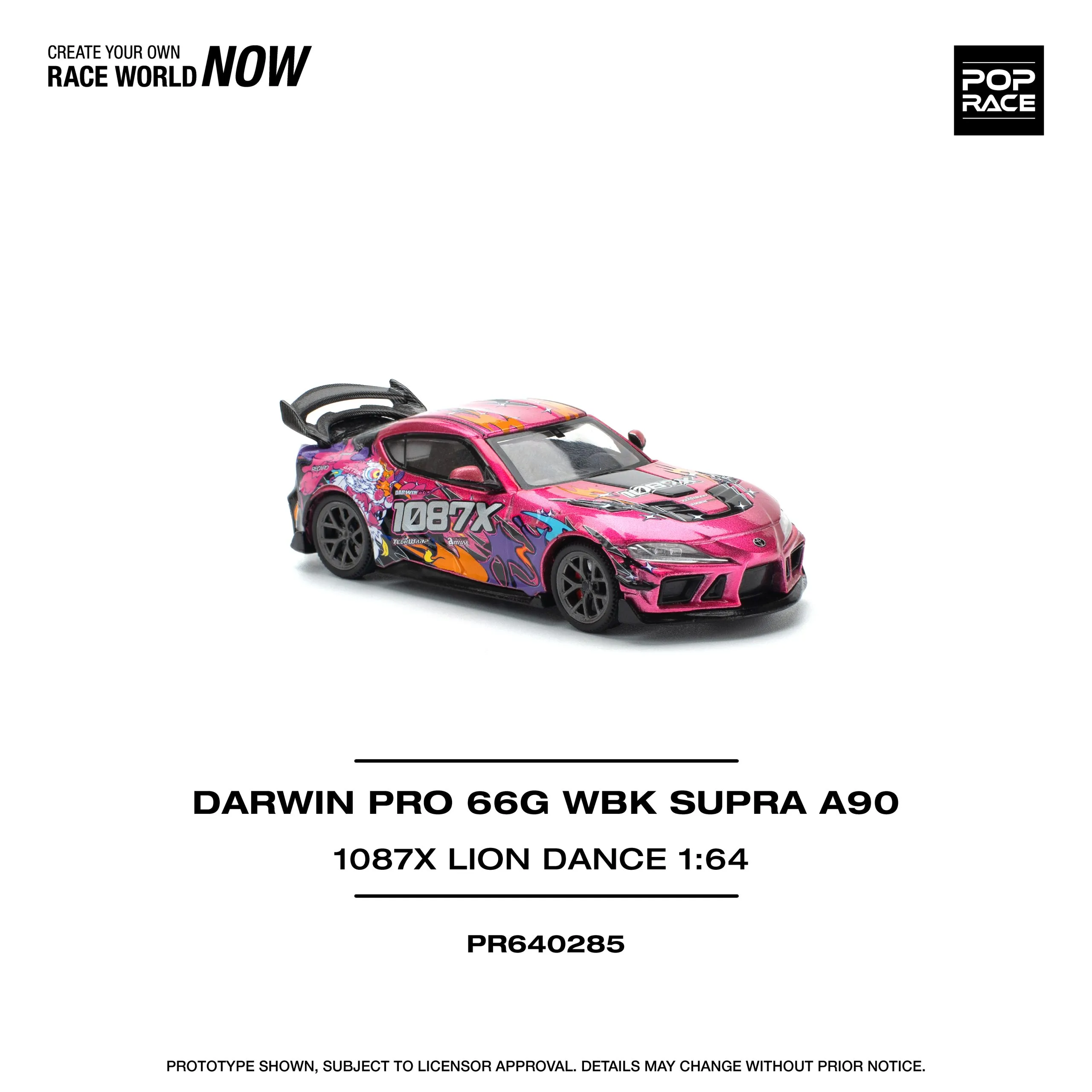 Toyota Supra Darwin Pro 66G 1087X Lion Dance POP RACE 1:64 - Image 3