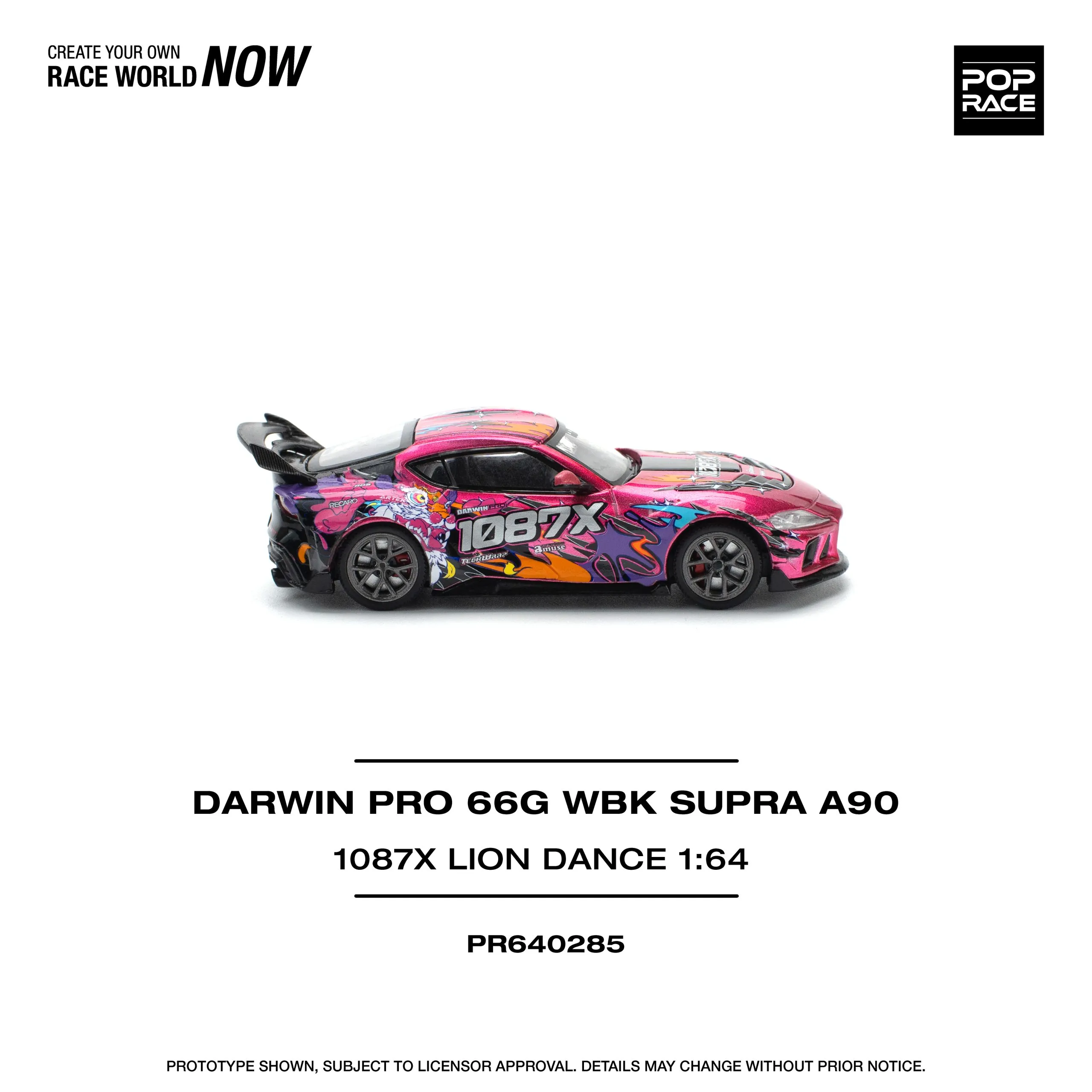 Toyota Supra Darwin Pro 66G 1087X Lion Dance POP RACE 1:64 - Image 4