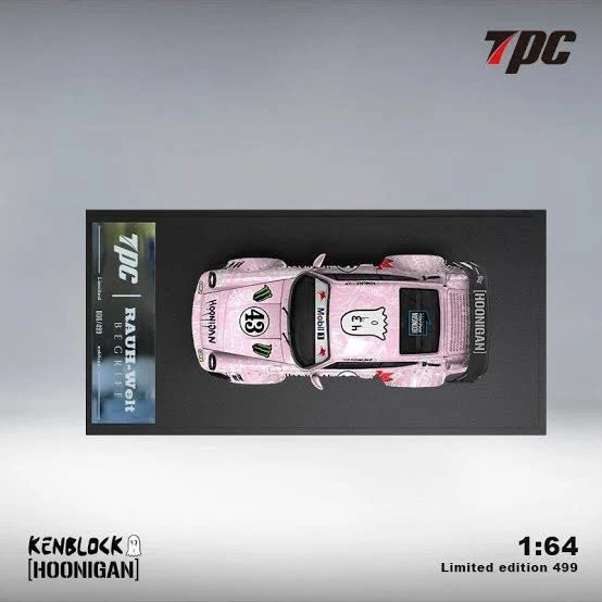 Porsche RWB 964 Hoonigan Pink #43 Car Only 1:64 Scale - Image 2