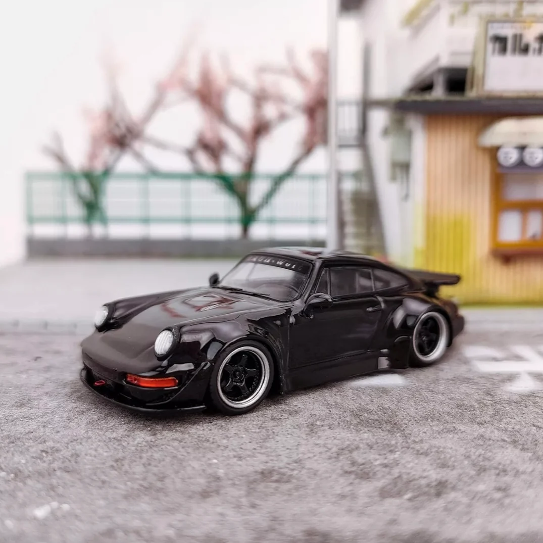PORSCHE RWB 964 (DUCKTAIL BLACK) ONLY 299pcs Made - 1/64 - Image 4