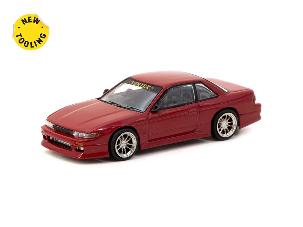 VERTEX NISSAN SILVIA S13 RED METALLIC - TARMAC WORKS 1:64 - Image 9