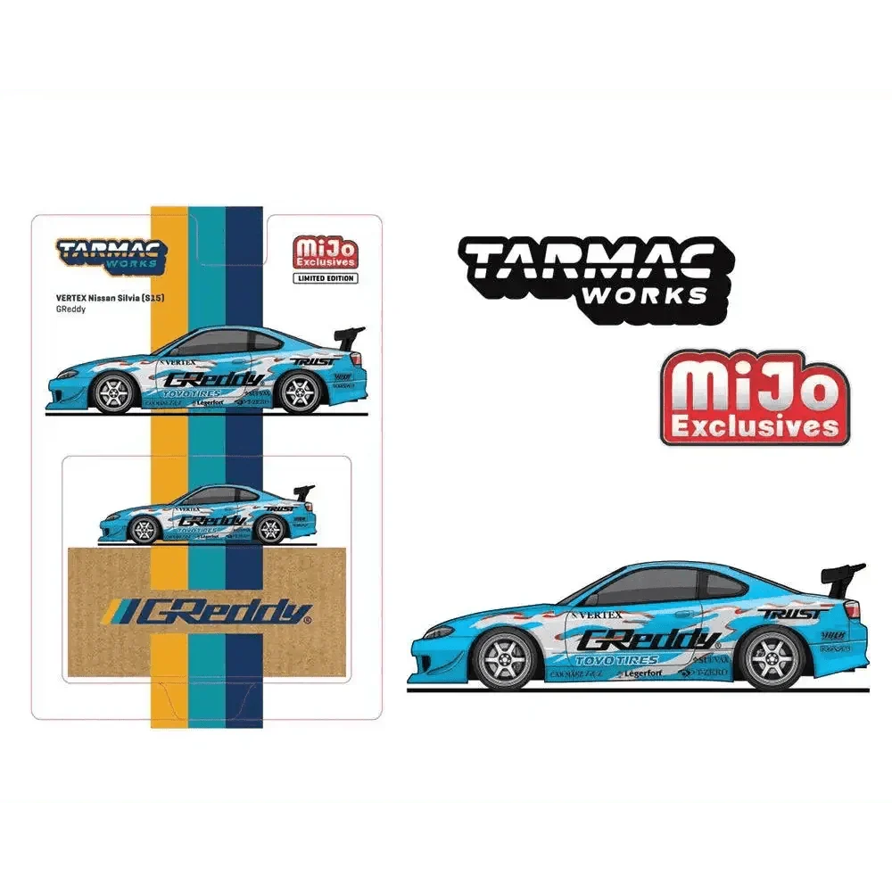 Vertex Nissan Silvia (S15) GReddy Special Limited Edition – MiJo Exclusives Tarmac Works 1:64 - Image 5