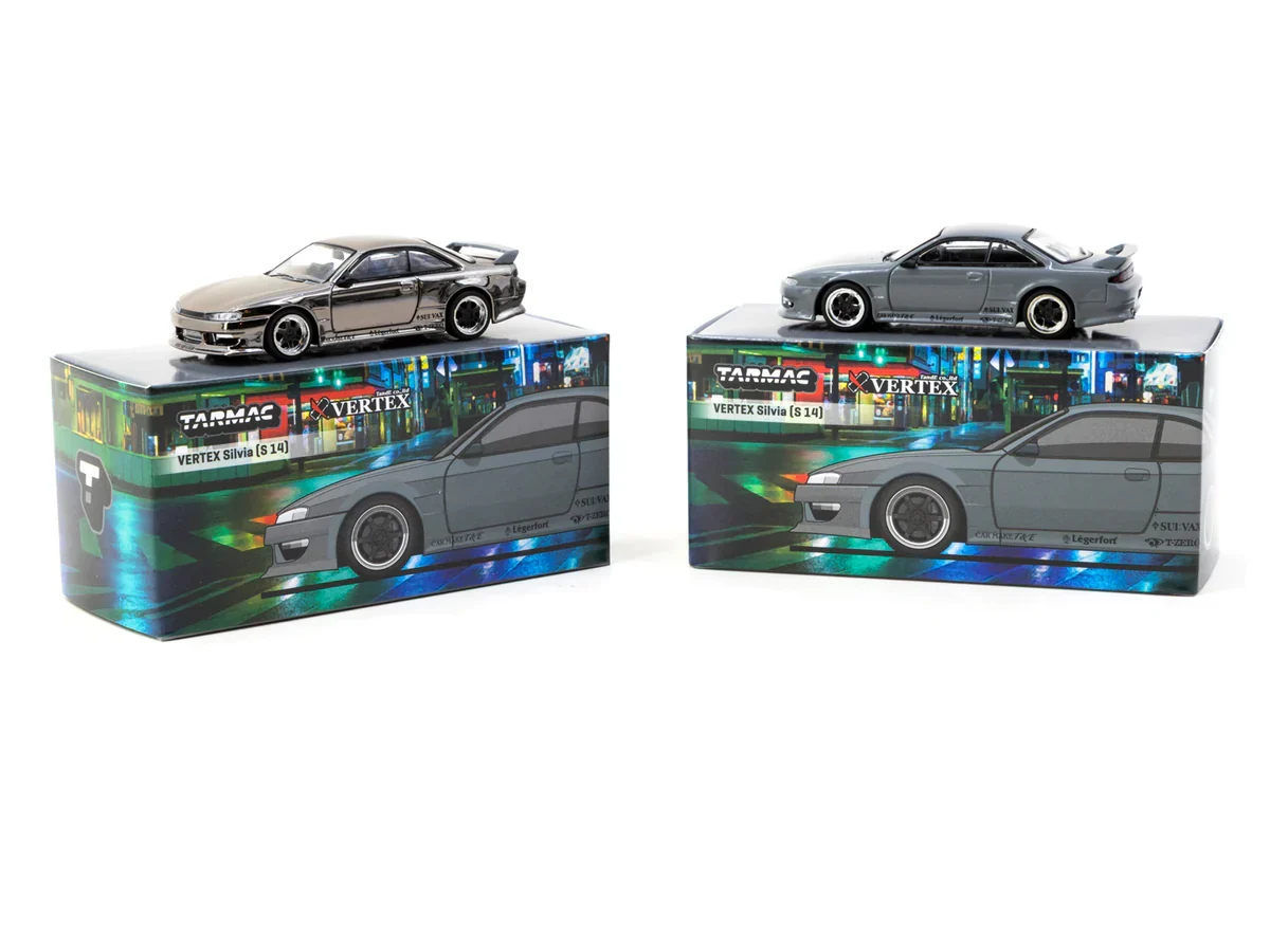 VERTEX Silvia (S 14) Grey - Tarmac Works GLOBAL64 1/64 - Image 6
