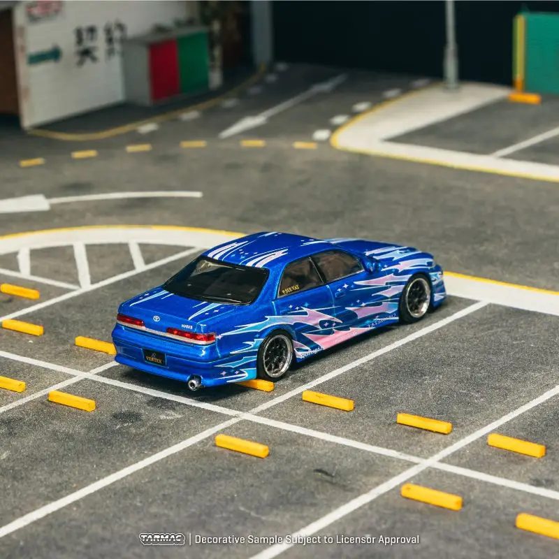VERTEX Toyota Mark II JZX100 (Blue Metallic) - Tarmac Works 1:64 - Image 3